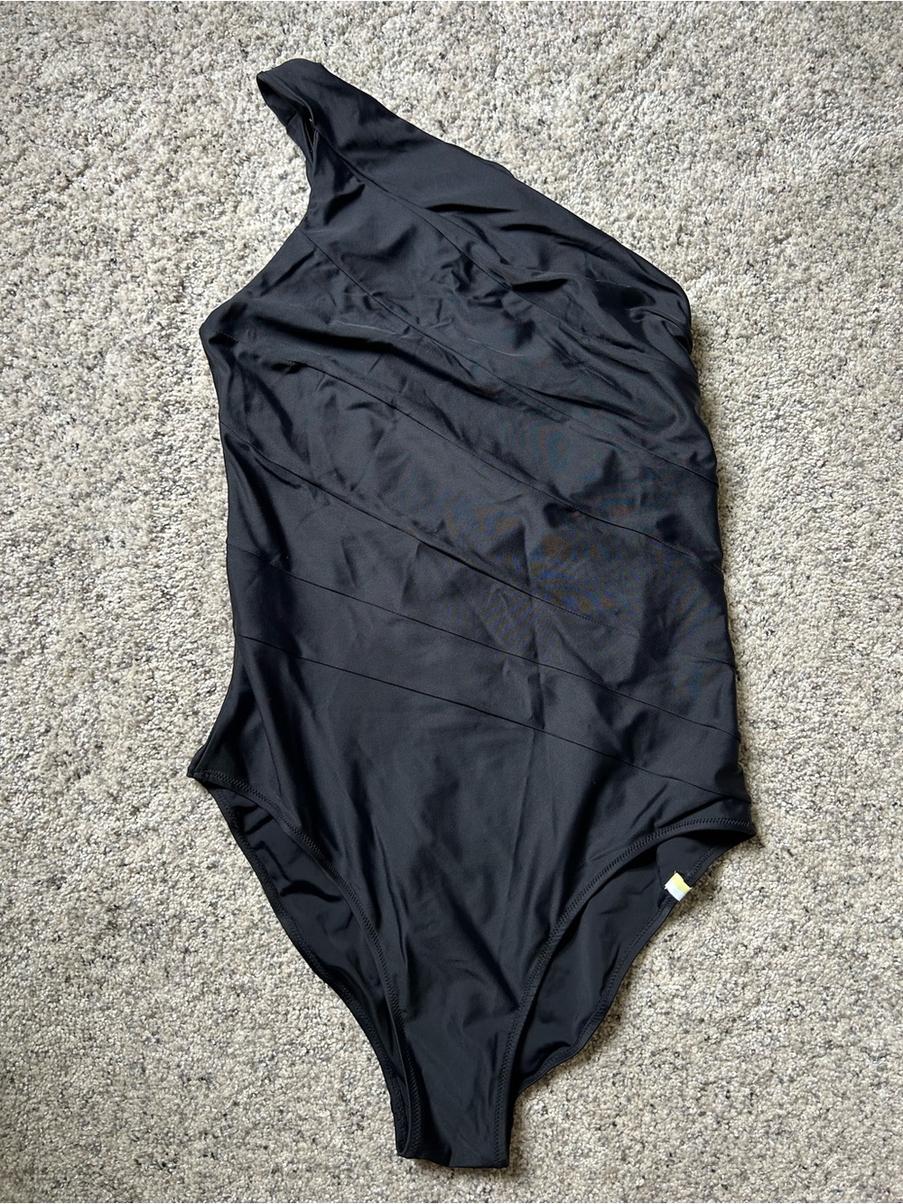 summersalt Sidestroke One-Shoulder Black One-Piece Swimsuit